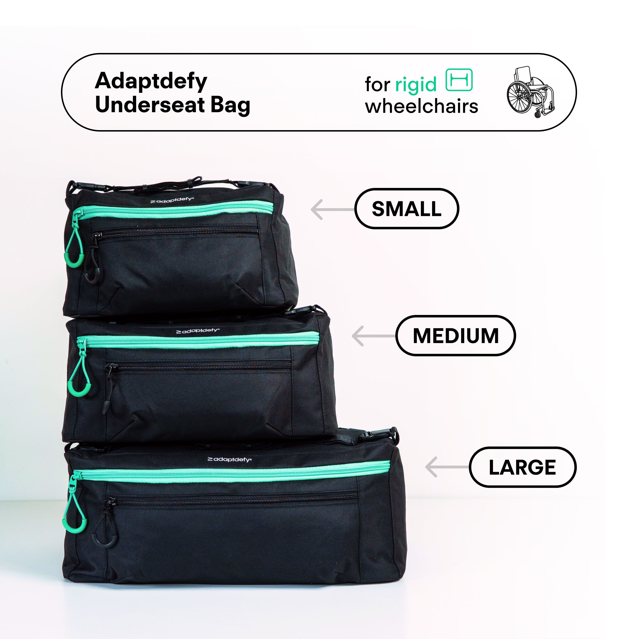 Adaptdefy Underseat Bag for Rigid Wheelchairs