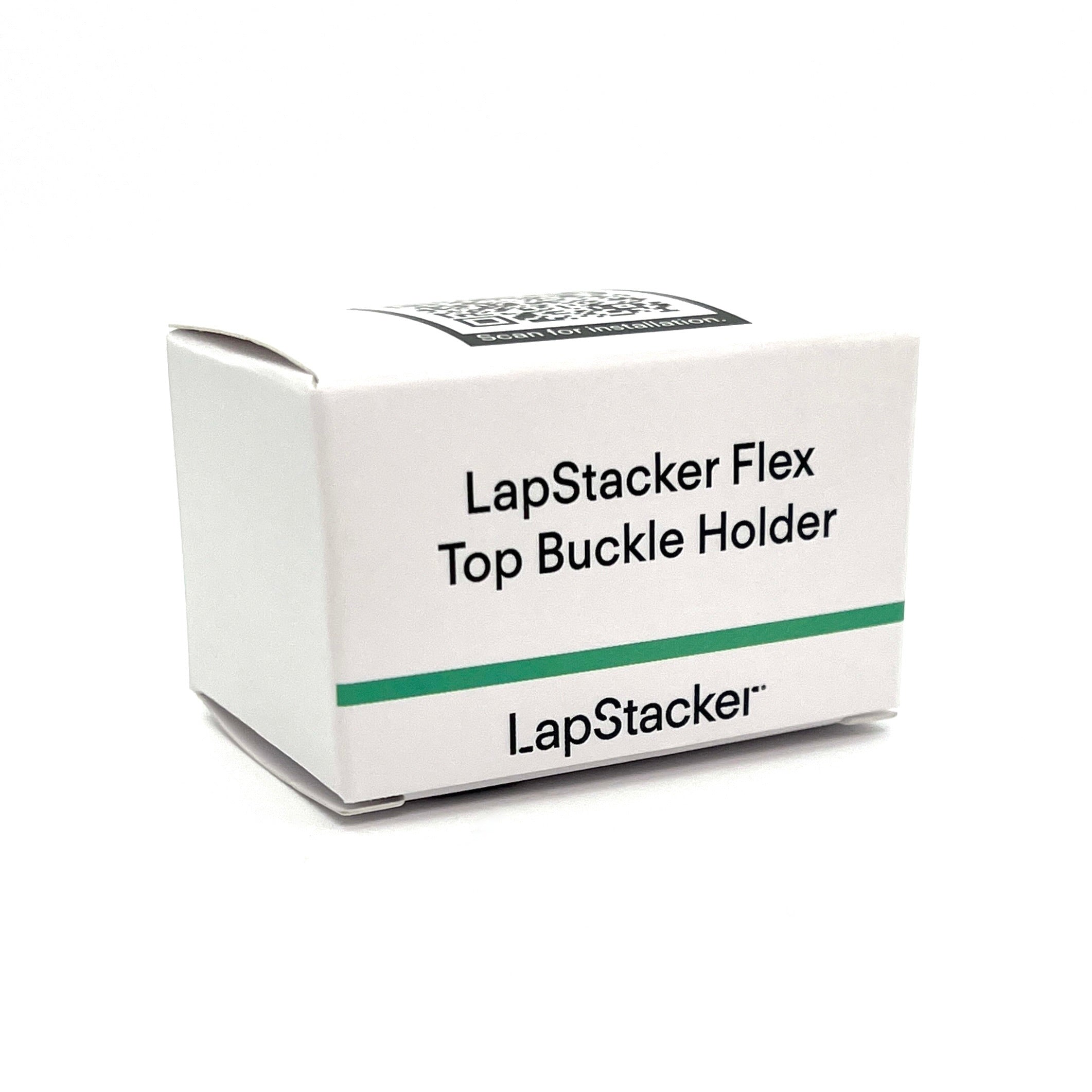 LapStacker Flex Top Buckle Holder box packaging on a white background