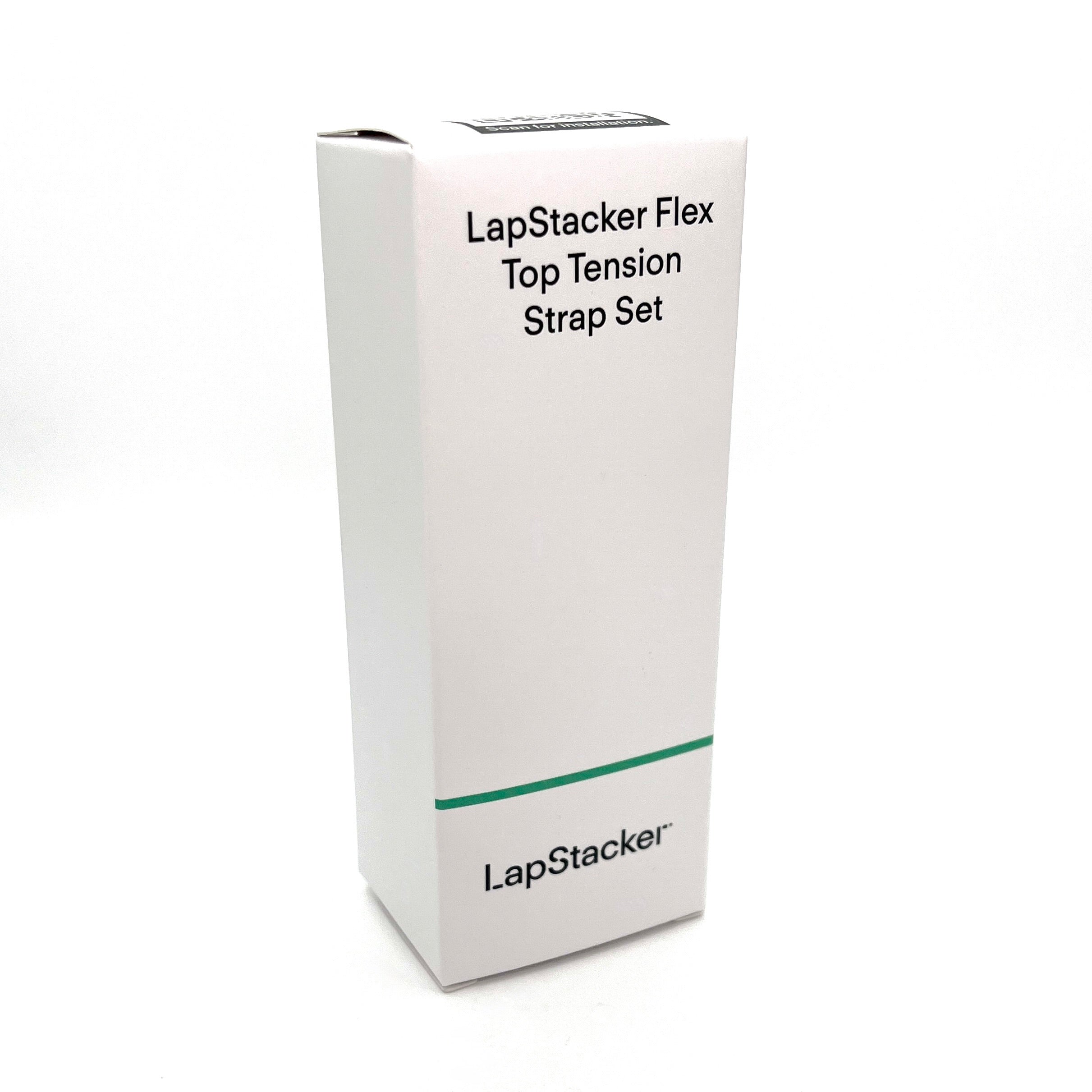 LapStacker Flex Top Tension Strap Set box packaging on a white background