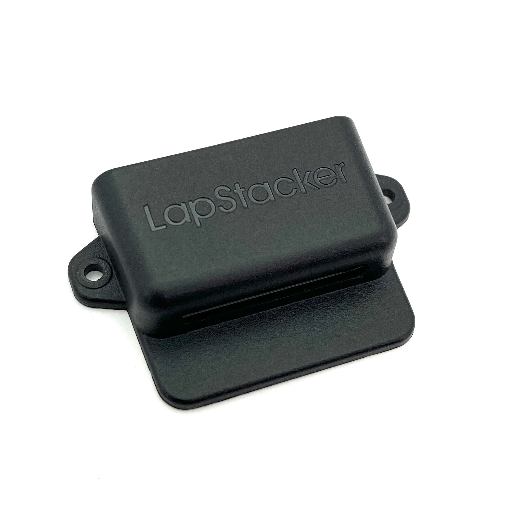 LapStacker XD Buckle Holder shown flat in black on a white background