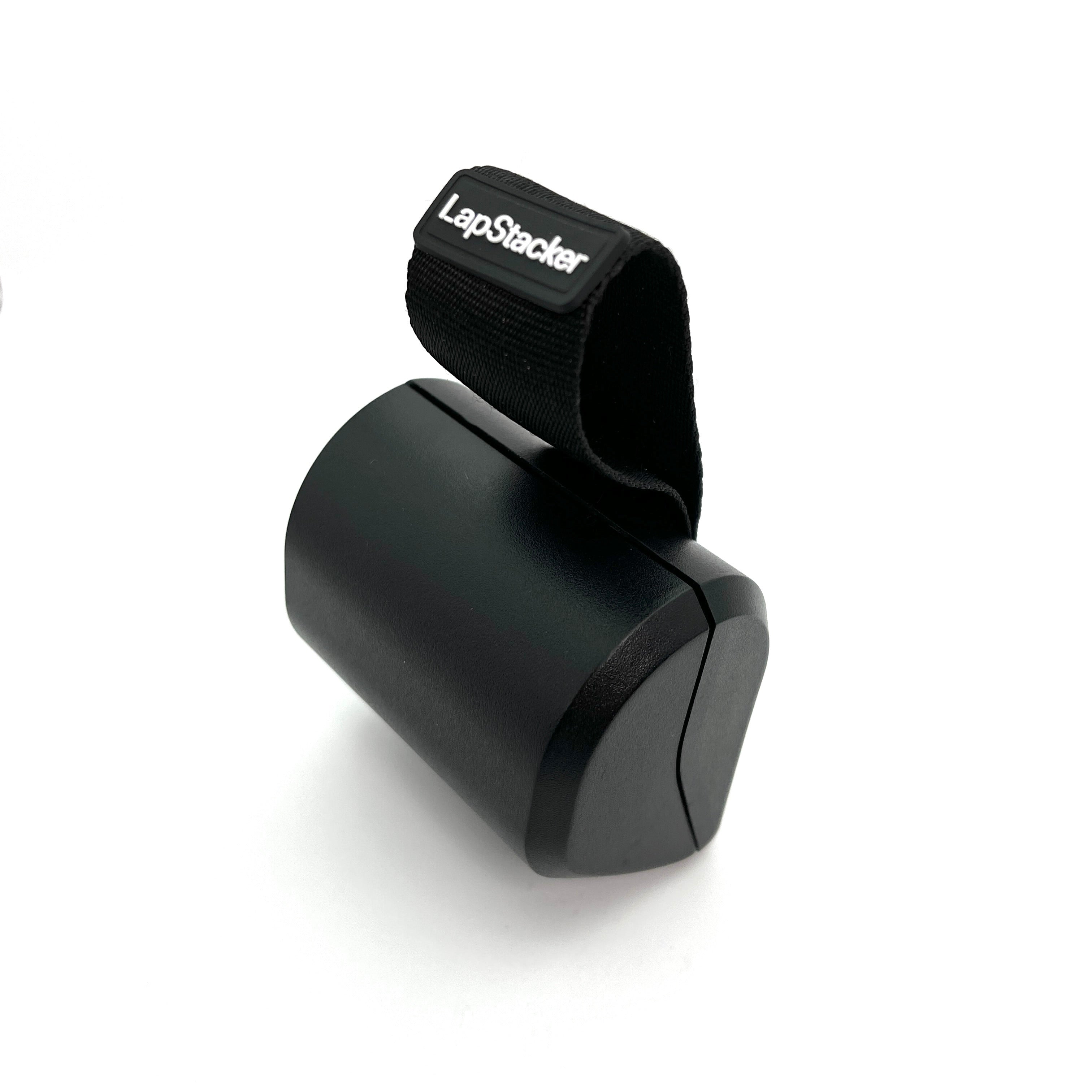 Black LapStacker XD Retractor device shown from the front on a white background