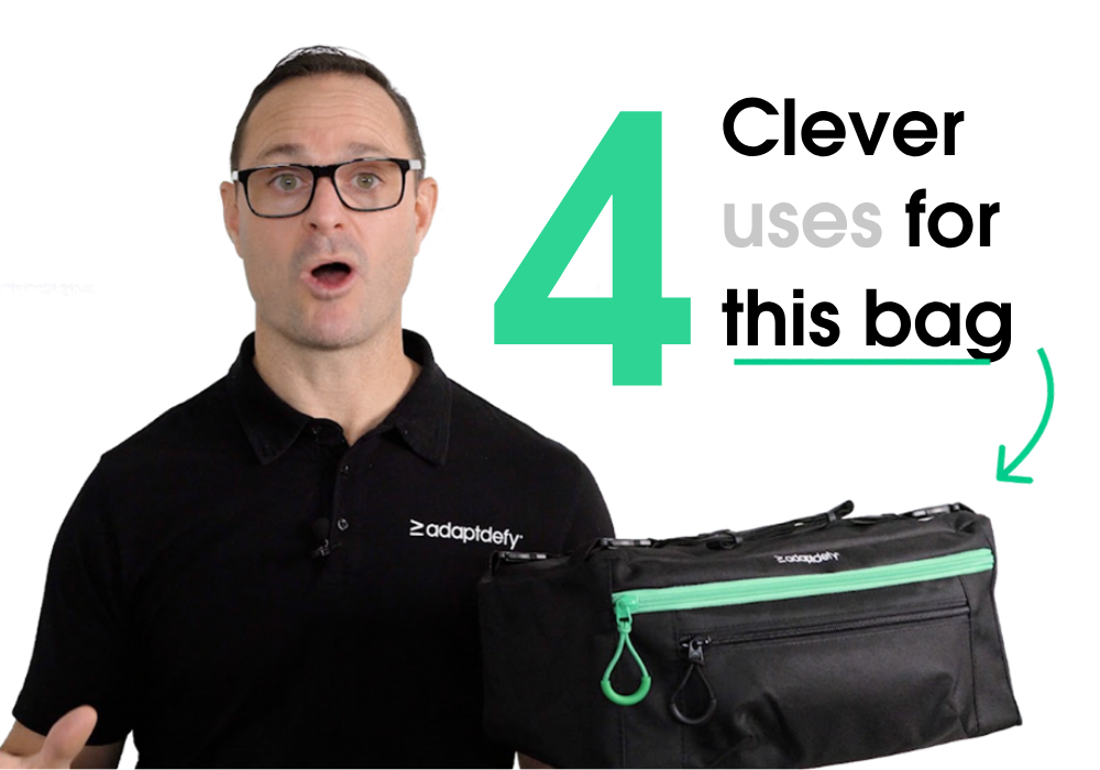 4 clever ways to use an Adaptdefy underseat wheelchair bag