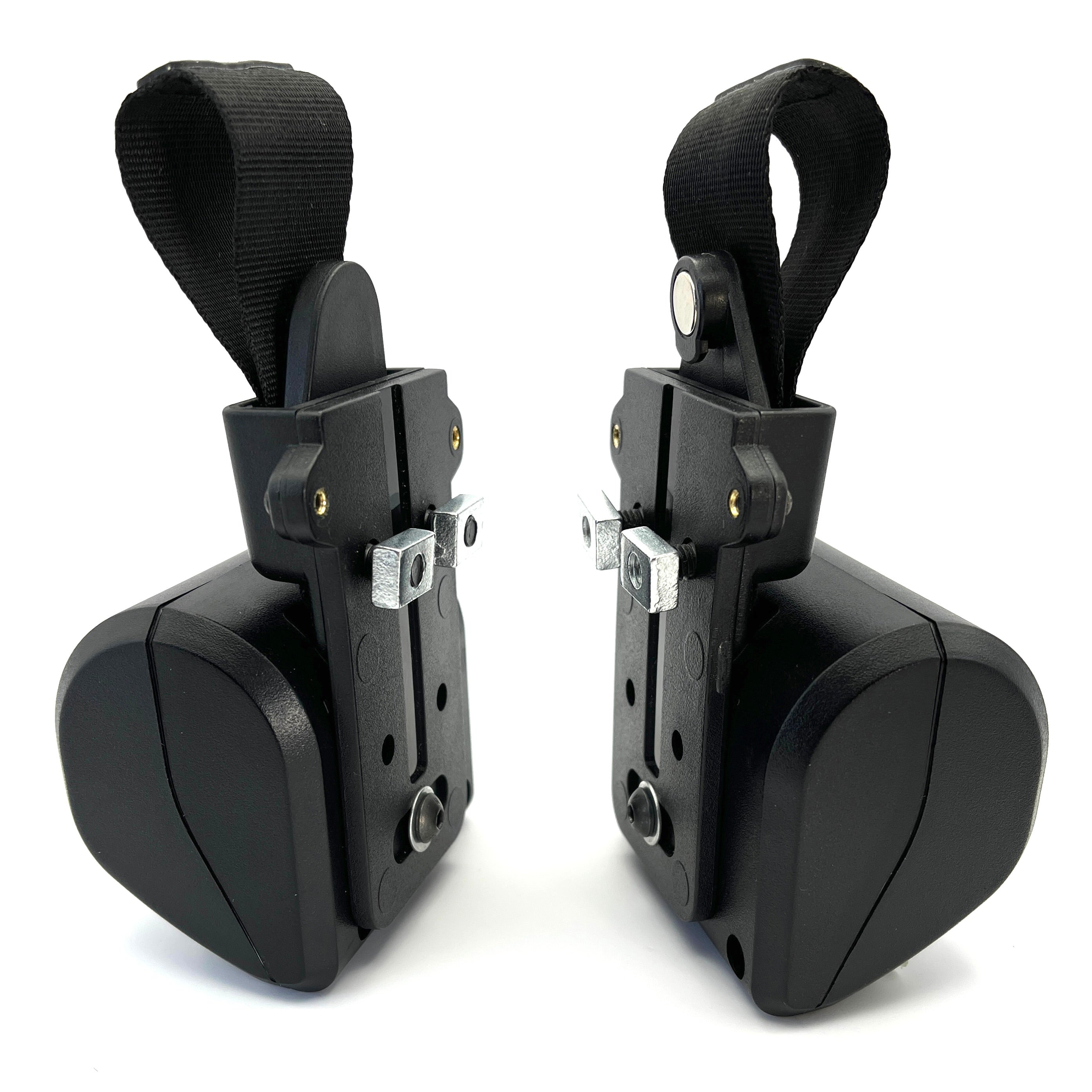 Pair of LapStacker XD devices side view on a white background